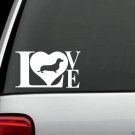 B1077 Dachshund Doxie LOVE Weiner Dog DECAL STICKER