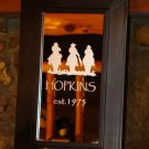 Custom Wedding Anniversary Gift Western 2 Hook Personalized Etched Bar Mirror