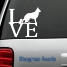 B1004  German Shepherd LOVE DOG Decal Sticker for Car Truck SUV Van LAPTOP Puppy