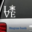 B1066 LOVE Israel Star of David STICKER DECAL Car Truck SUV Van Mac Religious