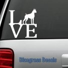 B1003 BOXER LOVE DOG Decal Sticker for Car Truck SUV Van LAPTOP leash collar