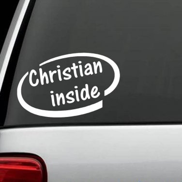 CHRISTIAN INSIDE WINDOW DECAL STICKER CAR TRUCK AUTO SUV LAPTOP WALL DECAL