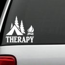 2-COUNT Therapy Camping Camper Camp Decal Sticker Hike Hiker Hiking Tent F1070