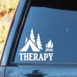 2-COUNT Therapy Camping Camper Camp Decal Sticker Hike Hiker Hiking Tent F1070