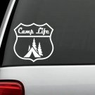 H1111 Camp Life Roadsign Camping Hiker Outdoor Decal Sticker Fishing Hiking