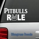 C1008 PITBULLS RULE PIT BULL TRIBAL PITBULL DECAL Sticker