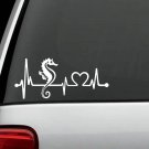 K1120 Seahorse Heartbeat Lifeline Monitor Decal Sticker Laptop Surface art