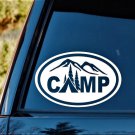 Camper Camping Camp Tent Oval Decal Sticker Tent Hiker Hiking Accessories *G1052