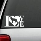 B1078 German Shepherd Dog LOVE Decal Sticker