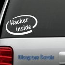 HACKER INSIDE DECAL STICKER for CAR Truck SUV Van Trailer PC COMPUTER LAPTOP ART