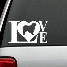 L1022 Aussie Australian Shepherd Love Dog Decal Sticker for Car Truck SUV Laptop