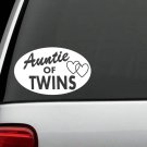 M1096 Auntie Of Twins Decal Sticker Aunt Gift Twin Cap Shirt Bracelet Topper Art