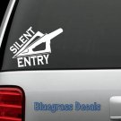 D1062 Silent Entry Decal Sticker Car Truck SUV VAN Compound Bow Arrow Broadhead