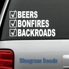 A1138 BEER BONFIRE CAMPING DECAL STICKER for Car Truck SUV 4X4 Van BOAT WALL ART