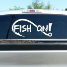 A1186 Large Fish On Bass Fishing Decal Sticker Boat Trailer Rod Reel Lure Bait
