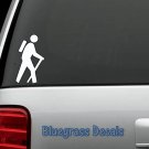 D1056 HIKER HIKING CAMPING DECAL STICKER for Car Truck SUV VAN BACKPACK TENT