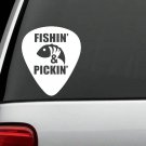 F1086 Fishing Picking Guitar Pick Shape Decal Sticker Bass Bait Lure Tackle Boat