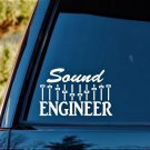 Sound Engineer Decal Sticker Music Mixer DJ Amplifier Drums Guitar Bass Keyboard