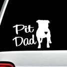 Pit Dad Pit Bull Pitbull Dog Decal Sticker BG145 for Car Window Laptop Heart