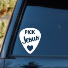 J1077 Guitar Pick Jesus Decal Sticker Christian Faith Religion Bible Church Art