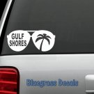 F1002 GULF SHORES ALABAMA OCEAN VACATION AVIATOR Decal Sticker for Car Truck