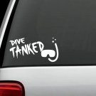 F1069 Dive Tanked Scuba Diver Decal Sticker Truck Laptop diving snorkeling mask