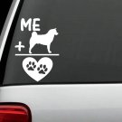 M1005 Me Plus© Akita Dog Love Paw Decal Sticker Car Truck SUV Laptop Surface