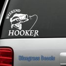 A1147 BASS FISHING HOOKER DECAL STICKER CAR TRUCK LAPTOP SUV BOAT TRAILER LURE