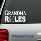 C1010 GRANDMA RULES DECAL Sticker ART