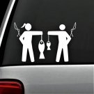 L1044 Fish Like a Girl and Guy Fishing Decal Sticker Rod Reel Lure Tackle Box