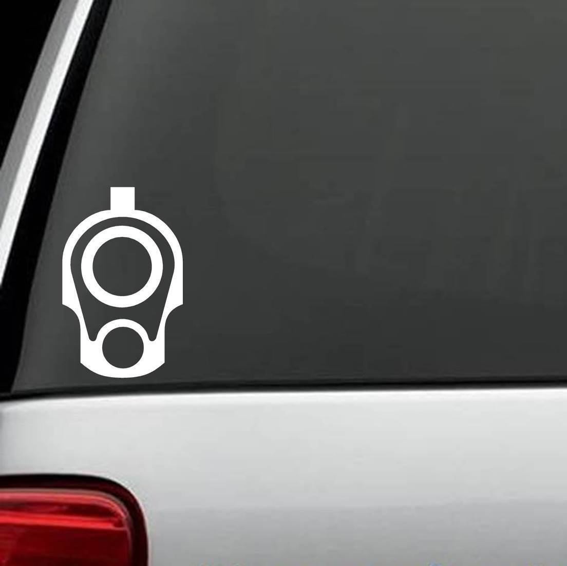 2X Gun Barrel Pistol Sights Decal Sticker for Window or Gun Safe or Laptop