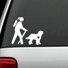 L1045 Girl Hiker Labradoodle Labrador Mom Dog Decal Sticker Gift Accessories