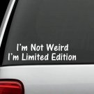 WEIRD LIMITED EDITION Sticker Decal for CAR Truck SUV WINDOW or LAPTOP Surface
