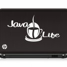 B1028 COFFEE JAVA LIFE DECAL STICKER Kitchen Brew Station Cafe Bistro Cup Beans