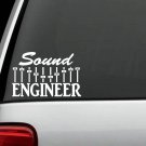 Sound Engineer Decal Sticker Music Mixer Sub Woofer Drums Guitar Bass Keyboard