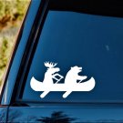 2-COUNT Moose Bear Canoe Decal Sticker m1152 Car SUV Camping Hiking Tent Kayak
