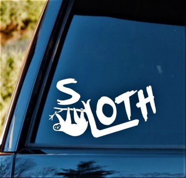 2-COUNT Sloth Decal Sticker for Car Truck SUV Van Laptop *L1060 Gift Accessory