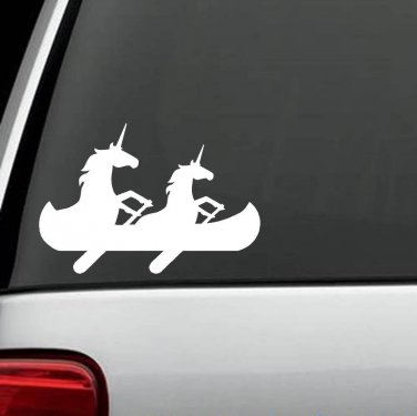 M1068 Unicorn Rowing Canoe Decal Sticker Kayak Boat Paddle Anchor Water Sports
