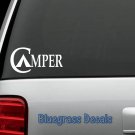 A1076 CAMPER CAMPING Decal Sticker for Car Truck SUV Van LAPTOP HIKING TENT WALL