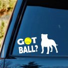 Pit Bull Pitbull Dog with Yellow Tennis Got Ball Decal Sticker G1070 Thrower Art