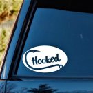 J1089 Hooked Fishing Decal Sticker Car SUV Truck Van UTV Boat Canoe Kayak Fish