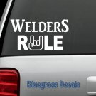 C1002 WELDERS RULE DECAL STICKER WELDER ROD HELMET ARC TORCH