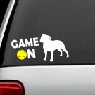 Staffy Staffordshire Bull Terrier Yellow Tennis Ball Decal Sticker G1073 Pet Art