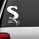 Letter S HAIRDRESSER HAIR STYLIST SALON SPA WINDOW DECAL STICKER CAR TRUCK SUV
