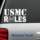 D1032 USMC RULES DECAL STICKER Car TRUCK SUV LAPTOP MARINE MILITARY SEMPER FI