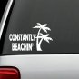 Constantly Beachin Palm Tree Ocean Beach Vacation Vinyl M1146 Decal Sticker