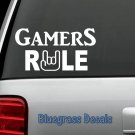C1005 GAMERS RULE GAMING DECAL STICKER XBOX WII PS3 PS4 ART