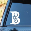 B1134 Capital B Bicycle Bike Decal Sticker for Car Truck SUV Van Laptop Surface