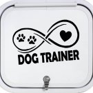 D1123BK Dog Trainer Black Infinity Paws Heart Dog Decal Sticker Car Window Pet