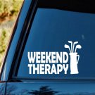 Weekend Therapy Golf Clubs Bag Decal Sticker G1072 Driver Irons Putter Glove Tee
